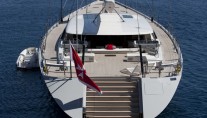 Sailing yacht Zefira Aft View